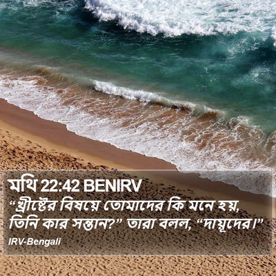 মথি 22:42 BENIRV Bible Verse Image