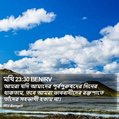 মথি 23:30 BENIRV Bible Verse Image