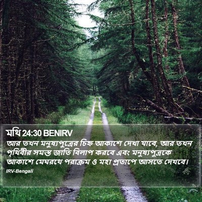 মথি 24:30 BENIRV Bible Verse Image
