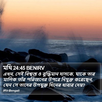 মথি 24:45 BENIRV Bible Verse Image