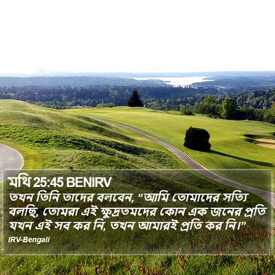 মথি 25:45 BENIRV Bible Verse Image
