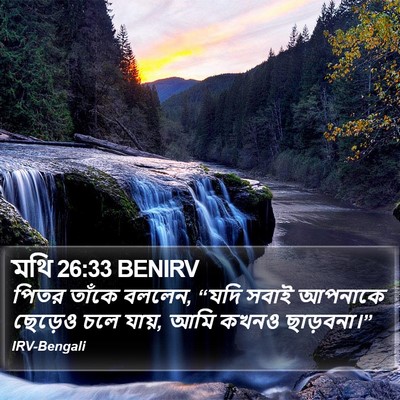 মথি 26:33 BENIRV Bible Verse Image