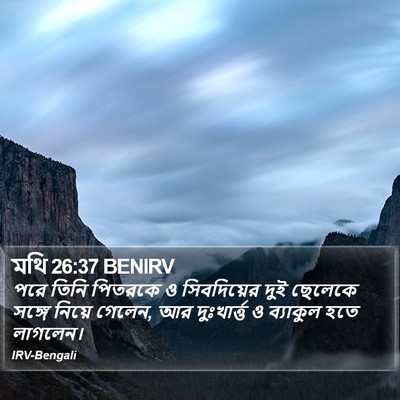 মথি 26:37 BENIRV Bible Verse Image