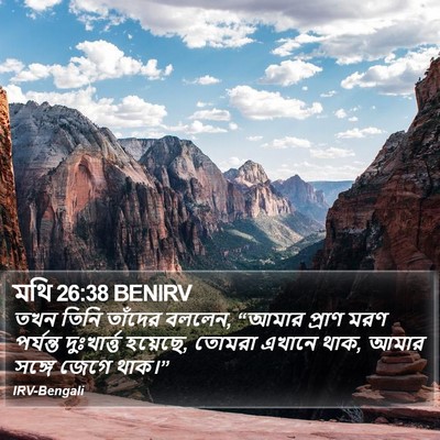 মথি 26:38 BENIRV Bible Verse Image