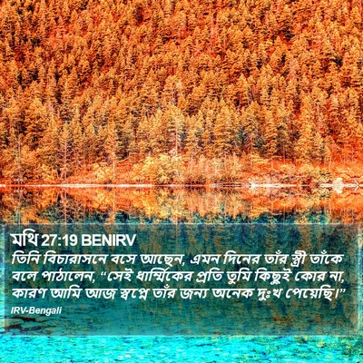 মথি 27:19 BENIRV Bible Verse Image