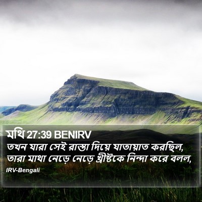 মথি 27:39 BENIRV Bible Verse Image