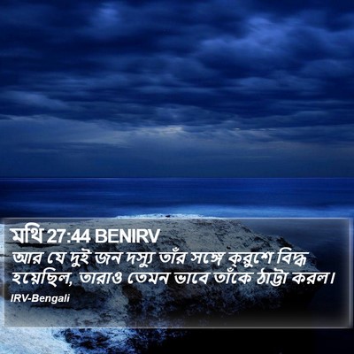 মথি 27:44 BENIRV Bible Verse Image