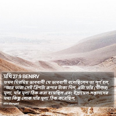মথি 27:9 BENIRV Bible Verse Image