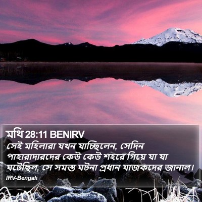 মথি 28:11 BENIRV Bible Verse Image