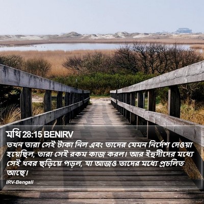 মথি 28:15 BENIRV Bible Verse Image