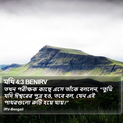 মথি 4:3 BENIRV Bible Verse Image