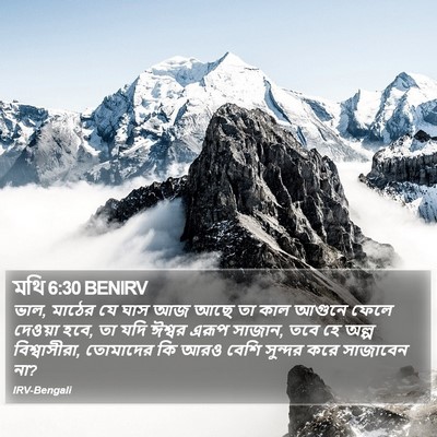 মথি 6:30 BENIRV Bible Verse Image
