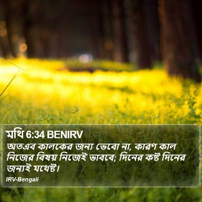 মথি 6:34 BENIRV Bible Verse Image