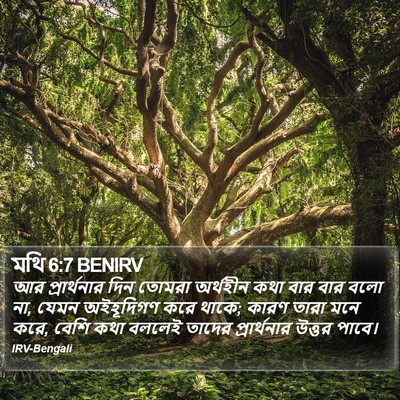মথি 6:7 BENIRV Bible Verse Image