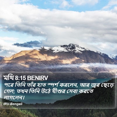 মথি 8:15 BENIRV Bible Verse Image