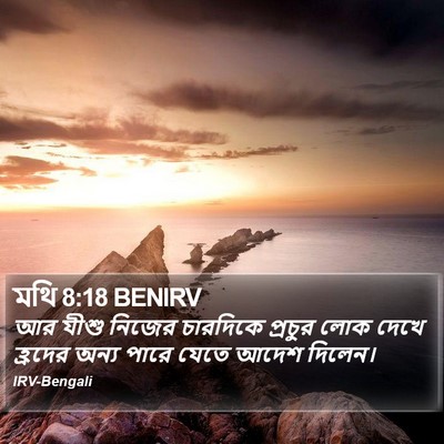 মথি 8:18 BENIRV Bible Verse Image