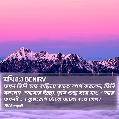 মথি 8:3 BENIRV Bible Verse Image