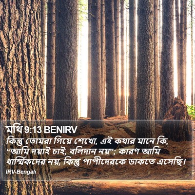 মথি 9:13 BENIRV Bible Verse Image