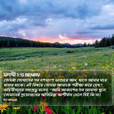 মলাখী 3:10 BENIRV Bible Verse Image
