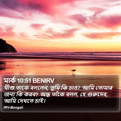 মার্ক 10:51 BENIRV Bible Verse Image