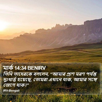 মার্ক 14:34 BENIRV Bible Verse Image