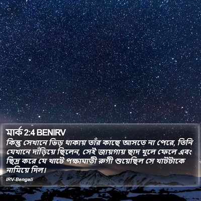 মার্ক 2:4 BENIRV Bible Verse Image