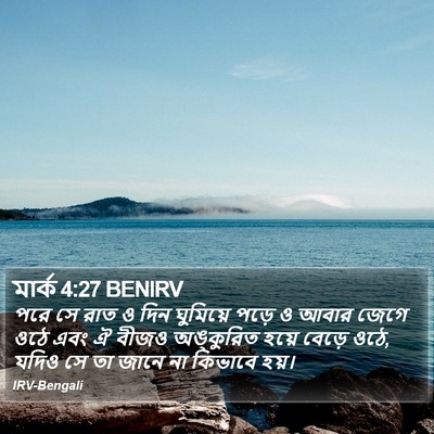 মার্ক 4:27 BENIRV Bible Verse Image