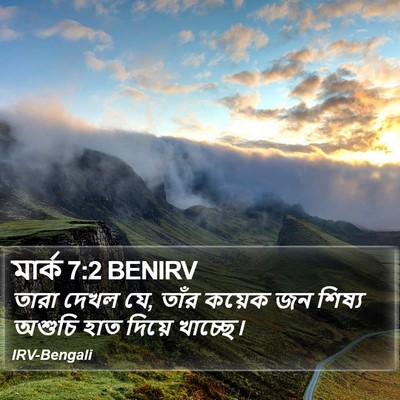 মার্ক 7:2 BENIRV Bible Verse Image