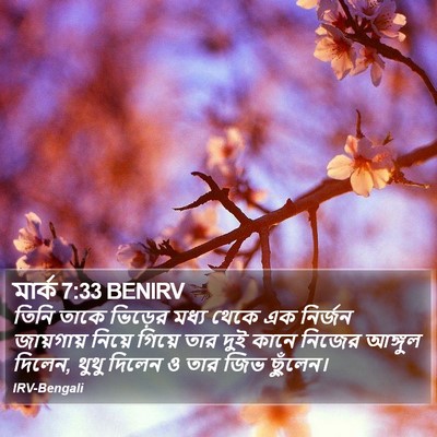 মার্ক 7:33 BENIRV Bible Verse Image