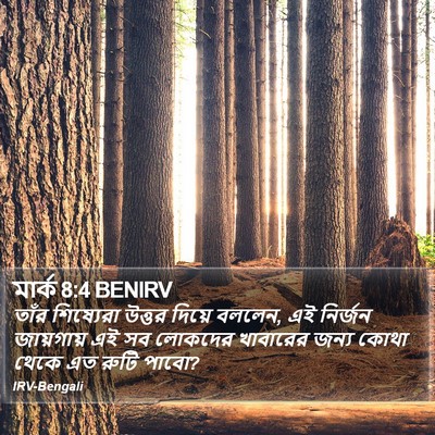 মার্ক 8:4 BENIRV Bible Verse Image