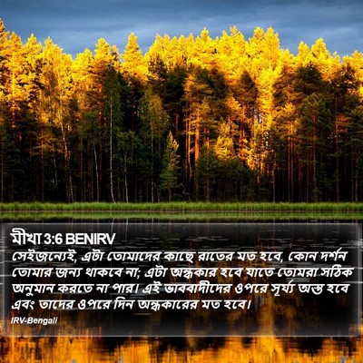 মীখা 3:6 BENIRV Bible Verse Image