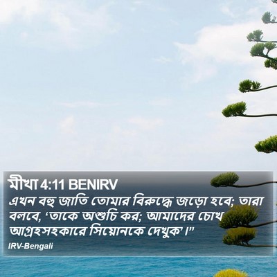মীখা 4:11 BENIRV Bible Verse Image