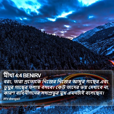 মীখা 4:4 BENIRV Bible Verse Image