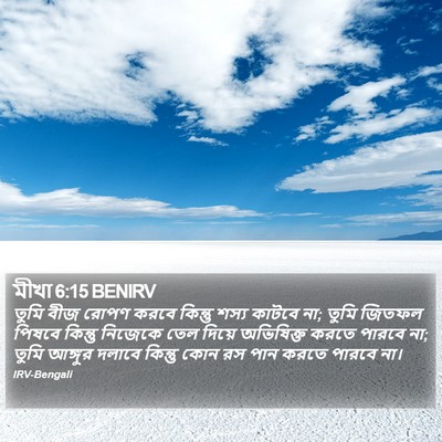 মীখা 6:15 BENIRV Bible Verse Image