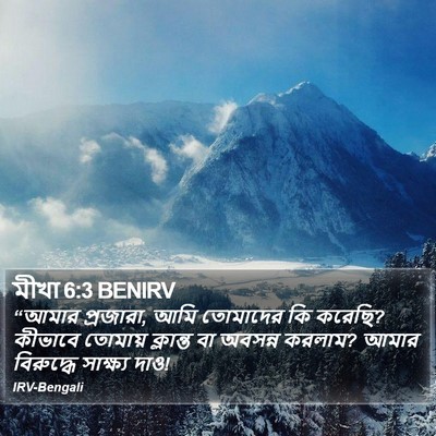মীখা 6:3 BENIRV Bible Verse Image