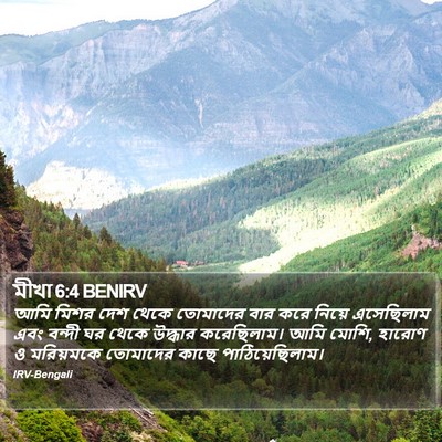 মীখা 6:4 BENIRV Bible Verse Image