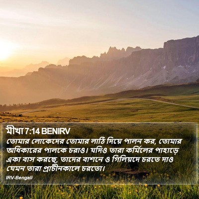 মীখা 7:14 BENIRV Bible Verse Image