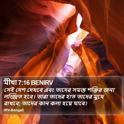 মীখা 7:16 BENIRV Bible Verse Image