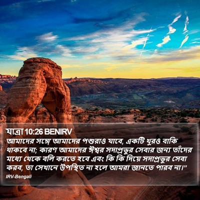 যাত্ৰা 10:26 BENIRV Bible Verse Image
