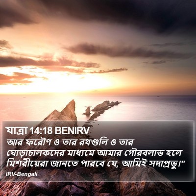 যাত্ৰা 14:18 BENIRV Bible Verse Image