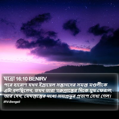 যাত্ৰা 16:10 BENIRV Bible Verse Image