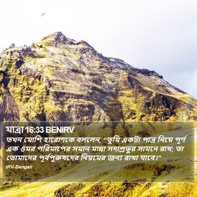 যাত্ৰা 16:33 BENIRV Bible Verse Image