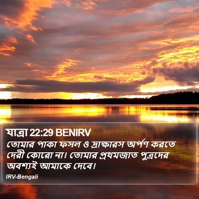 যাত্ৰা 22:29 BENIRV Bible Verse Image