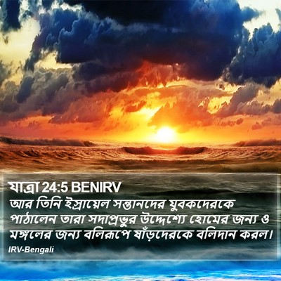 যাত্ৰা 24:5 BENIRV Bible Verse Image