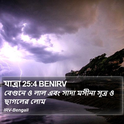 যাত্ৰা 25:4 BENIRV Bible Verse Image