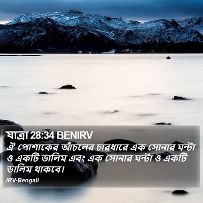 যাত্ৰা 28:34 BENIRV Bible Verse Image