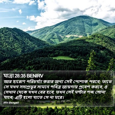যাত্ৰা 28:35 BENIRV Bible Verse Image
