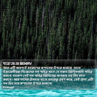 যাত্ৰা 28:38 BENIRV Bible Verse Image