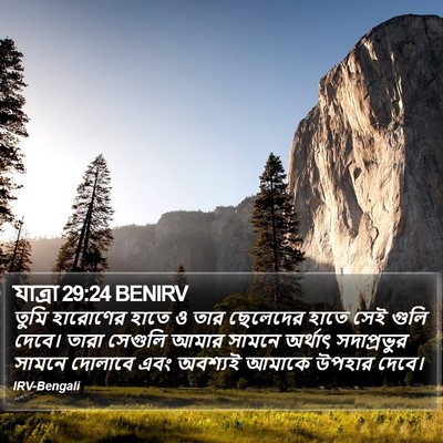 যাত্ৰা 29:24 BENIRV Bible Verse Image