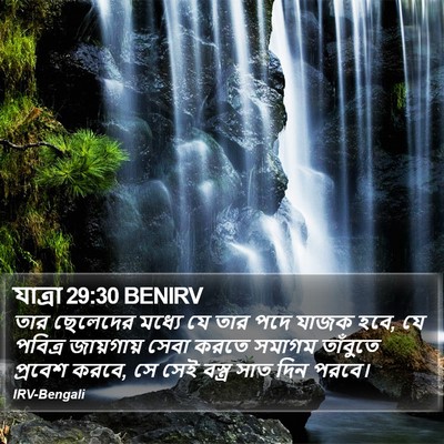 যাত্ৰা 29:30 BENIRV Bible Verse Image